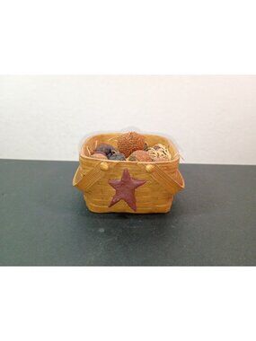 Rare Vintage Blossom Bucket Star Trinket Box by Suzi Skoglund Fall
